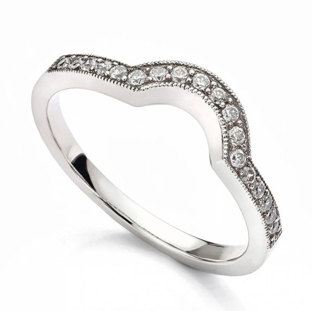 Vintage Horseshoe Shaped Diamond Wedding Ring Horseshoe Shaped Diamond Wedding Ring