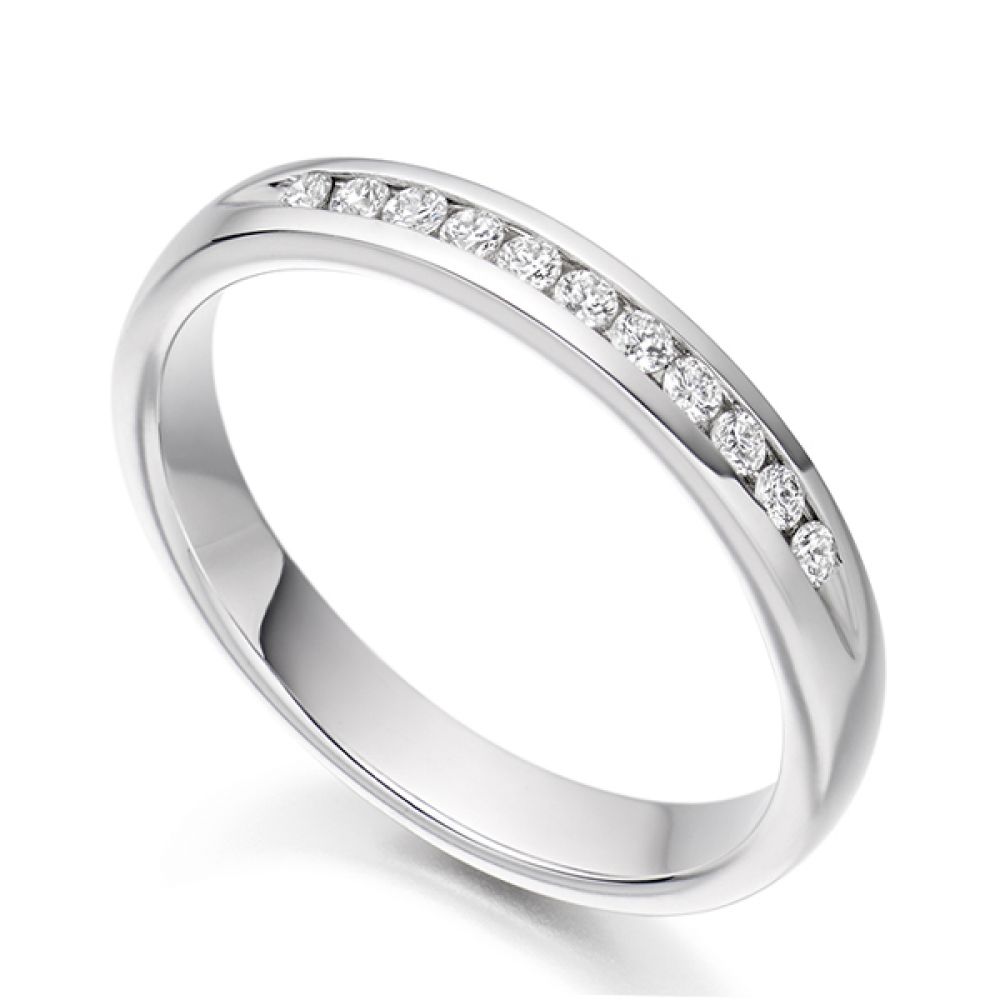 White Gold Channel Section Diamond Wedding Ring White Gold Channel Section Diamond Wedding Ring