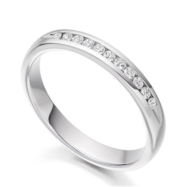 Individual Channel Section Diamond Wedding Ring. Main Image