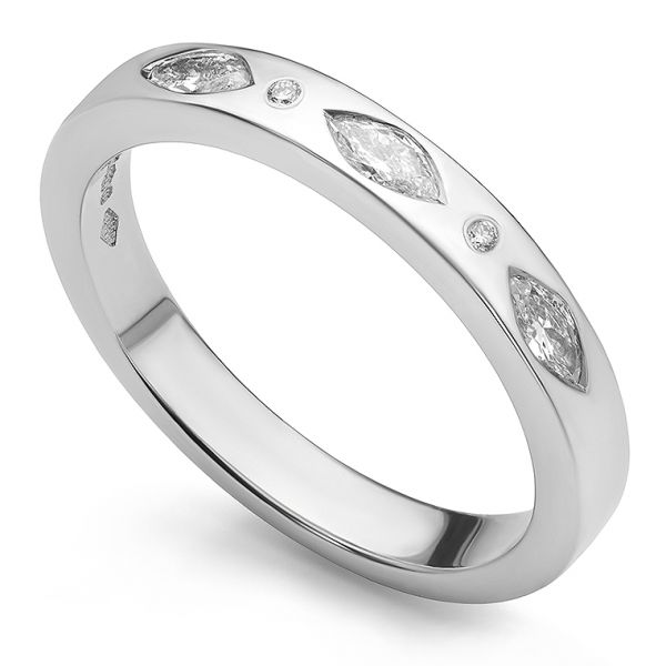 Marquise Diamond Wedding Band Main Image