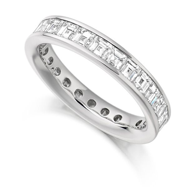 3 Carat Carré Cut Full Diamond Eternity Ring Main Image