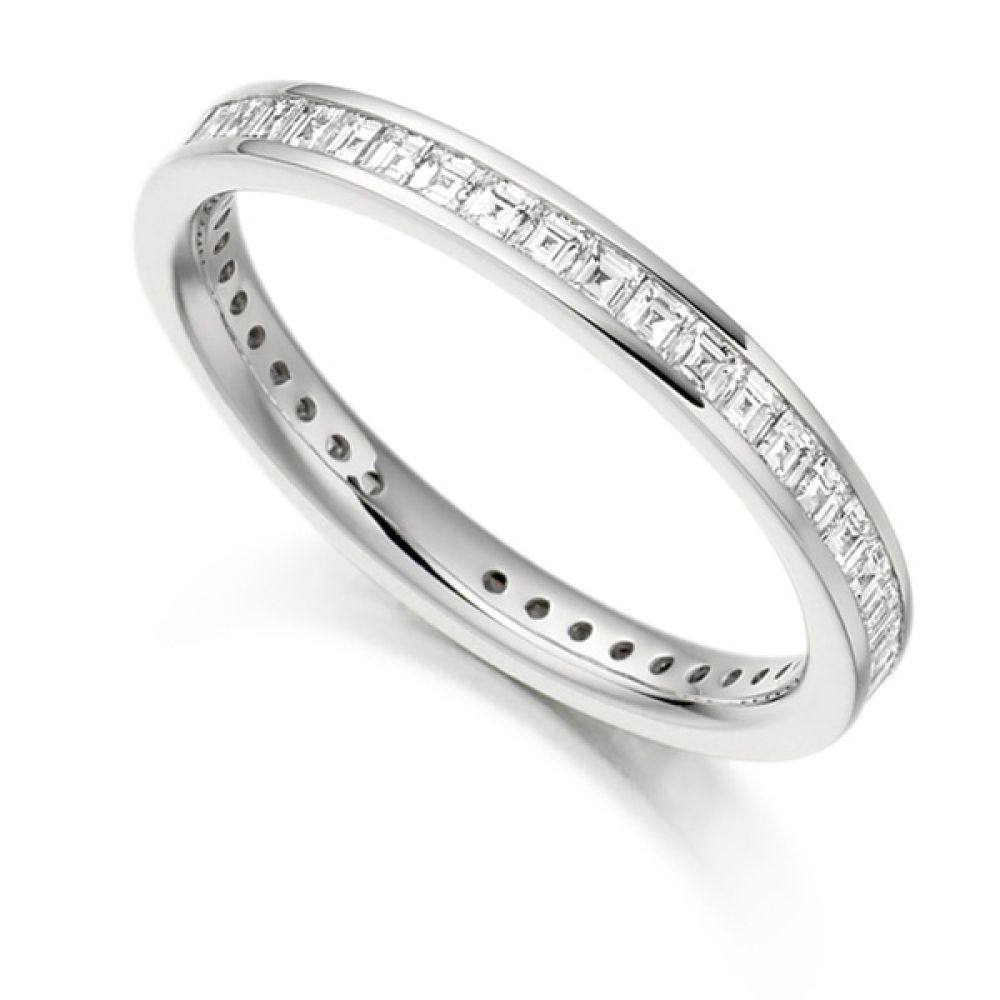 1 Carat Carré Cut Full Diamond Eternity Ring 1 Carat Carré Cut Full Diamond Eternity Ring
