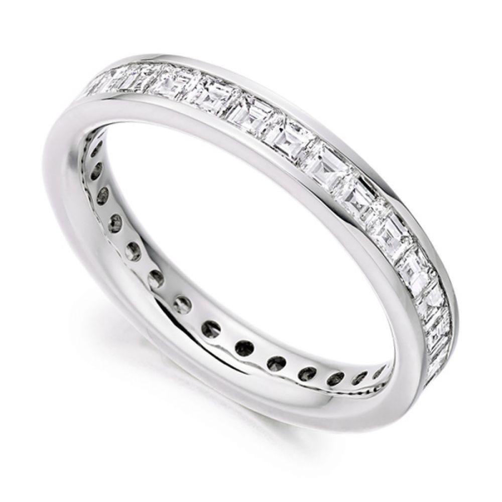 2 Carat Carré Cut Full Diamond Eternity Ring