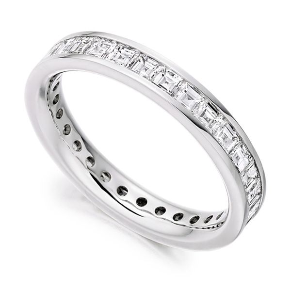 2 Carat Carré Cut Full Diamond Eternity Ring Main Image