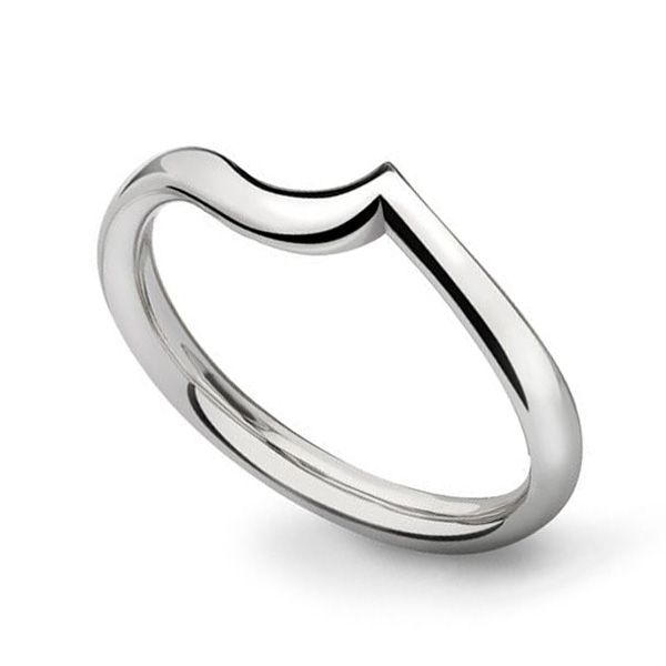 950 Platinum Shaped Wedding Ring Main Image