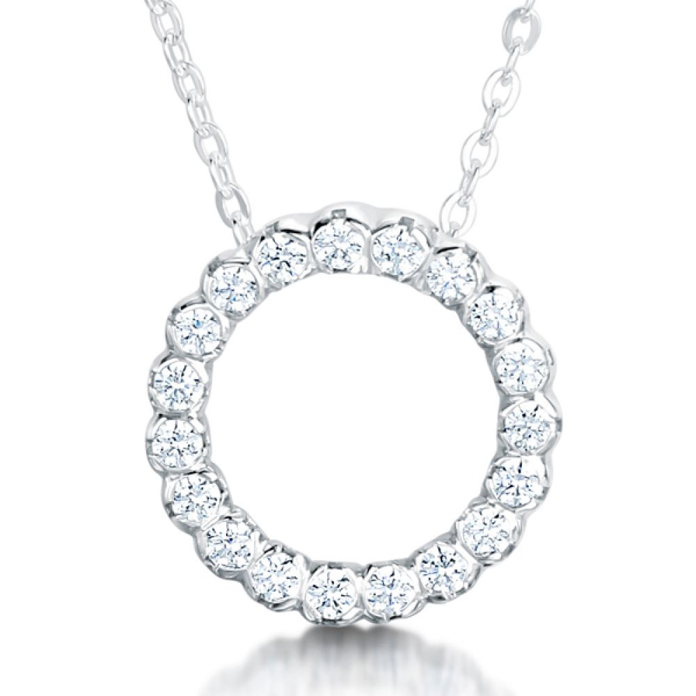 Round Diamond Circle Pendant Round Diamond Circle Pendant