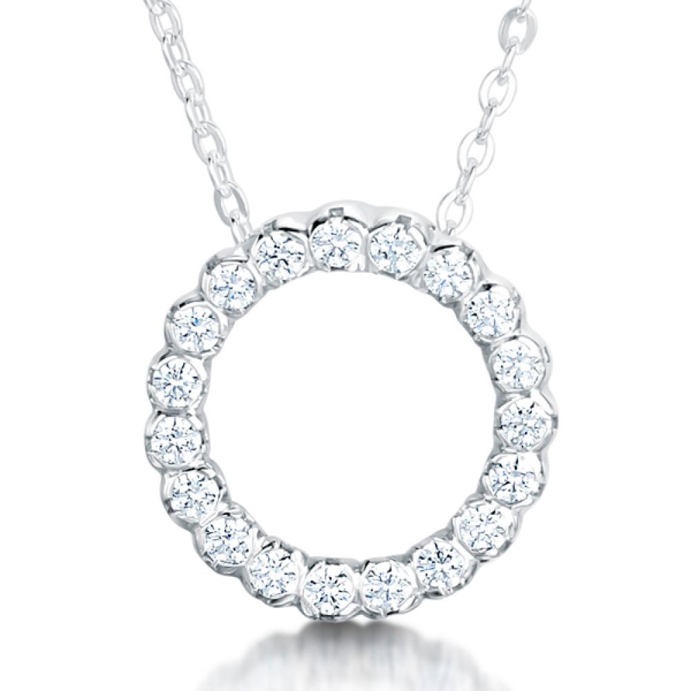 Round Diamond Circle Pendant