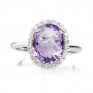2.80 Carat Amethyst Oval Halo Diamond Ring 2.80 Carat Amethyst Oval Halo Diamond Ring