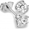 0.30cts Part Bezel Round Diamond Stud Earrings 0.30cts Part Bezel Round Diamond Stud Earrings