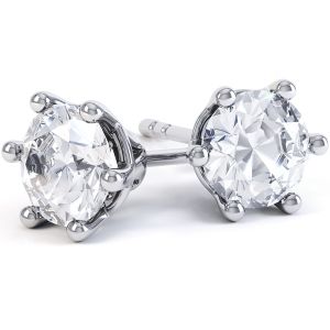 0 30cts 6 Claw Tiffany Inspired Diamond Earrings Offer 116 0 30cts 6 Claw Tiffany Inspired Diamond Earrings