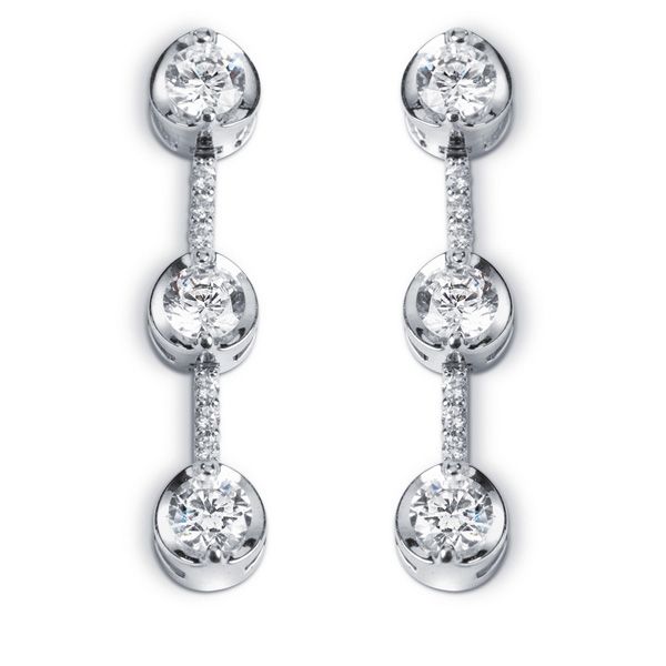 1.60cts Encrusted Diamond Drop Earrings Main Image