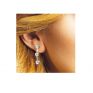 1.60cts Encrusted Diamond Drop Earrings Shown In Ear 1.60cts Encrusted Diamond Drop Earrings Shown In Ear