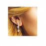 1.60cts Encrusted Diamond Drop Earrings Shown In Ear 1.60cts Encrusted Diamond Drop Earrings Shown In Ear