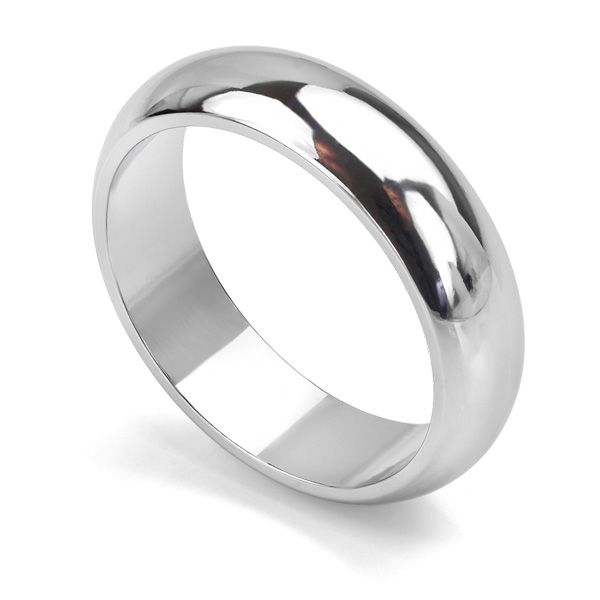 D Shaped Wedding Ring - Heavy Weight Main Image