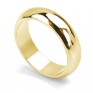 Heavy weight D shaped wedding ring in yellow gold Heavy weight D shaped wedding ring in yellow gold