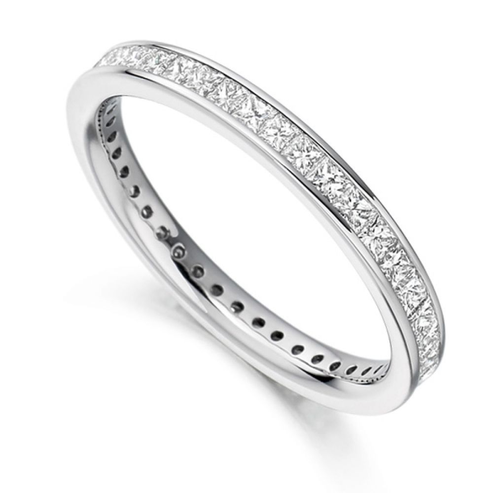 1 Carat Channel Set Princess Diamond Full Eternity Ring