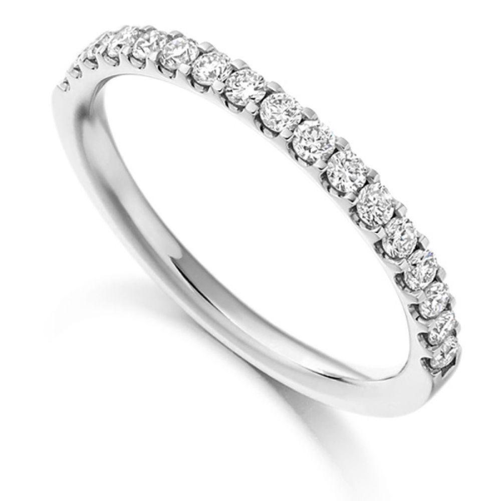 0.33cts Claw Set Half Diamond Eternity Ring