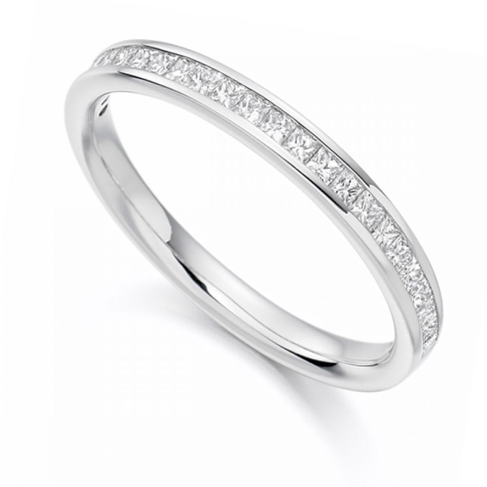 0.33cts Princess Cut Diamond Half Eternity Ring