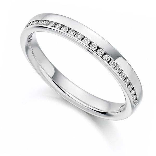 Offset Channel Half Eternity Band Main Image