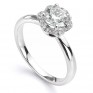 Tulip vintage diamond halo ring in white gold Tulip vintage diamond halo ring in white gold