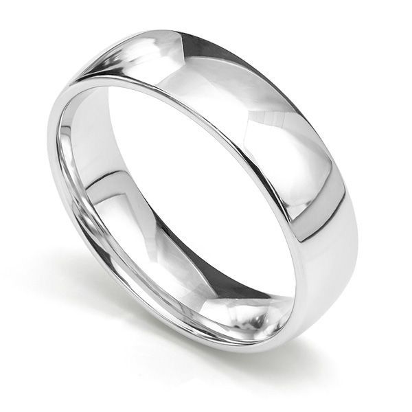 5mm Court 18ct White Gold Wedding Ring Main Image