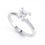 Asscher Diamond Solitaire Ring with 4 Square Claws Asscher Diamond Solitaire Ring with 4 Square Claws