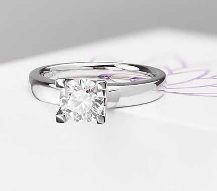 Round solitaire engagement rings, Berlin design