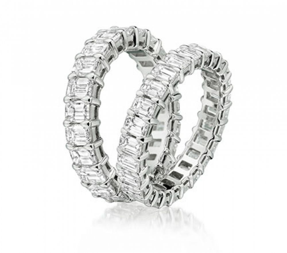 A pair of eternity rings matching in design from our luxurious collection