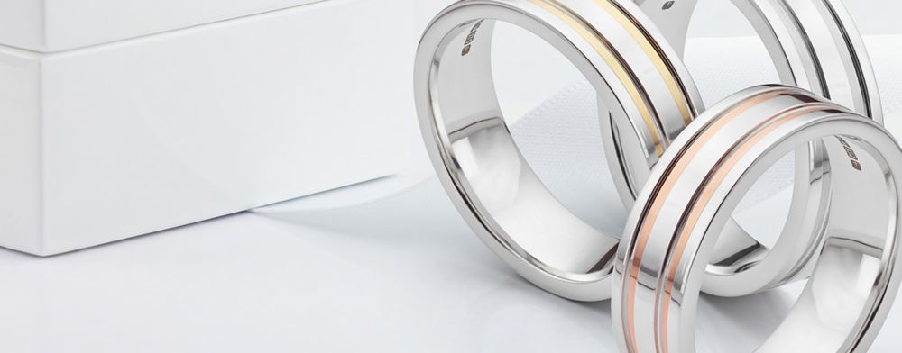 Two Colour Gold Wedding Rings