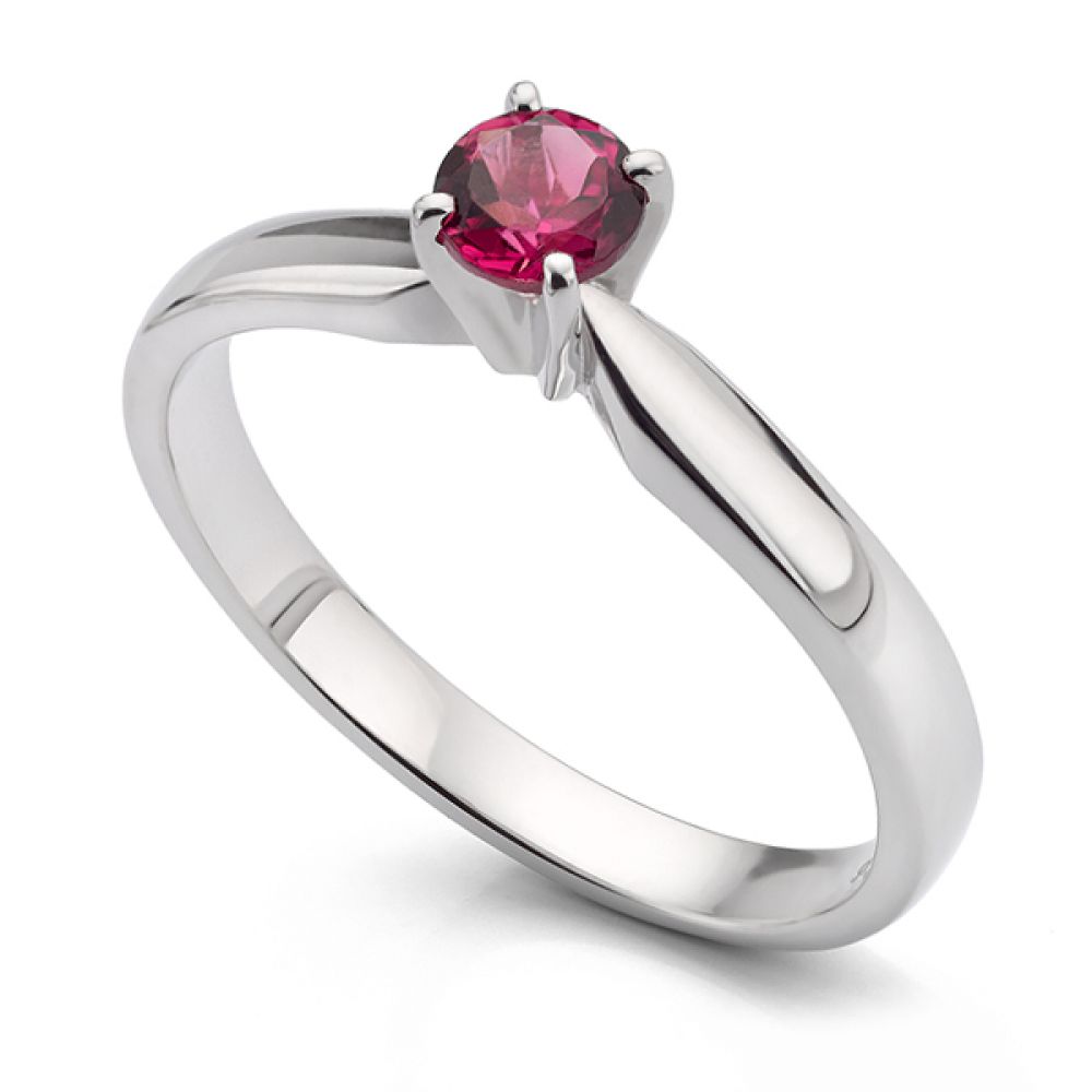 Cherry-pink Tourmaline Engagement ring