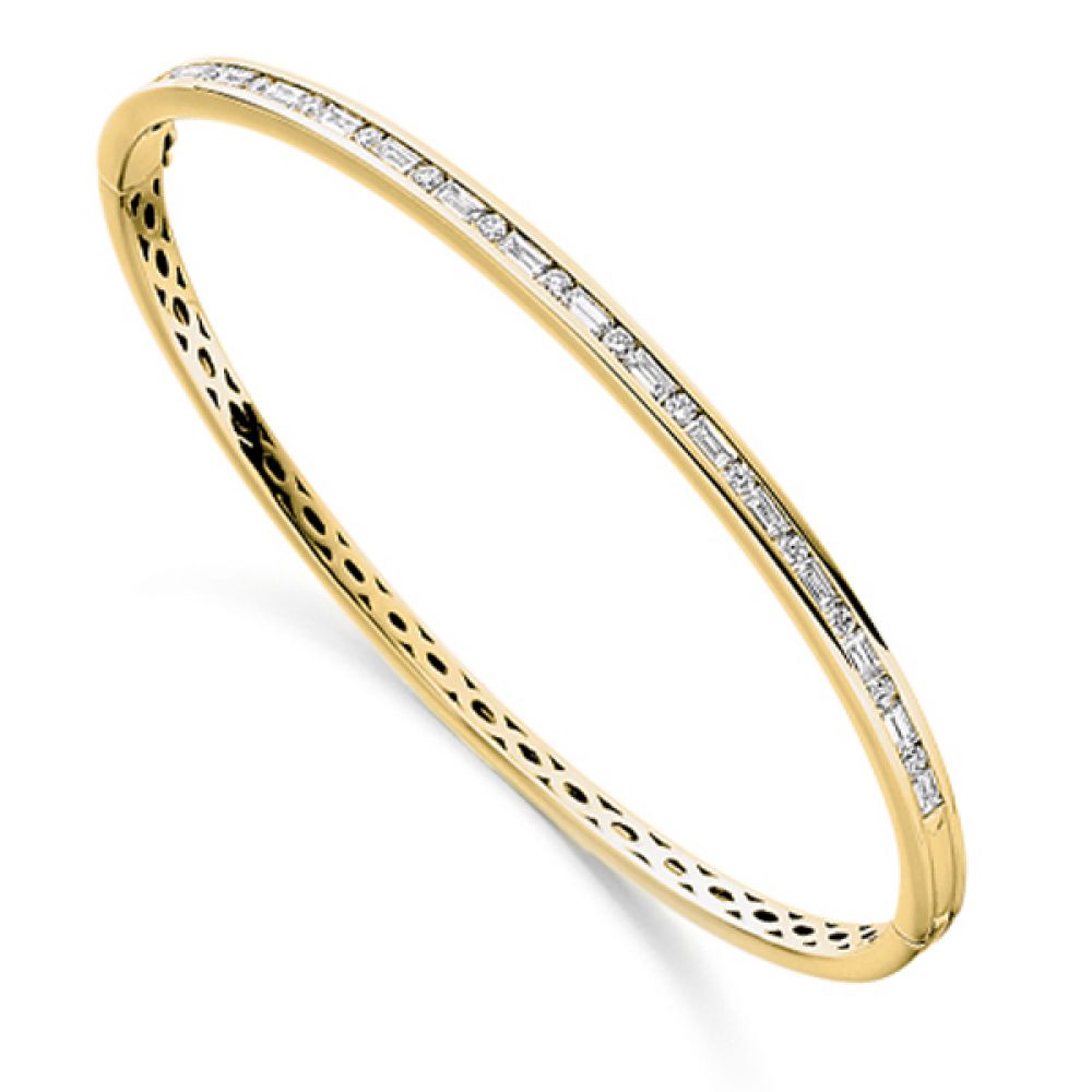 1.30ct Diamond Bangle - Yellow Gold