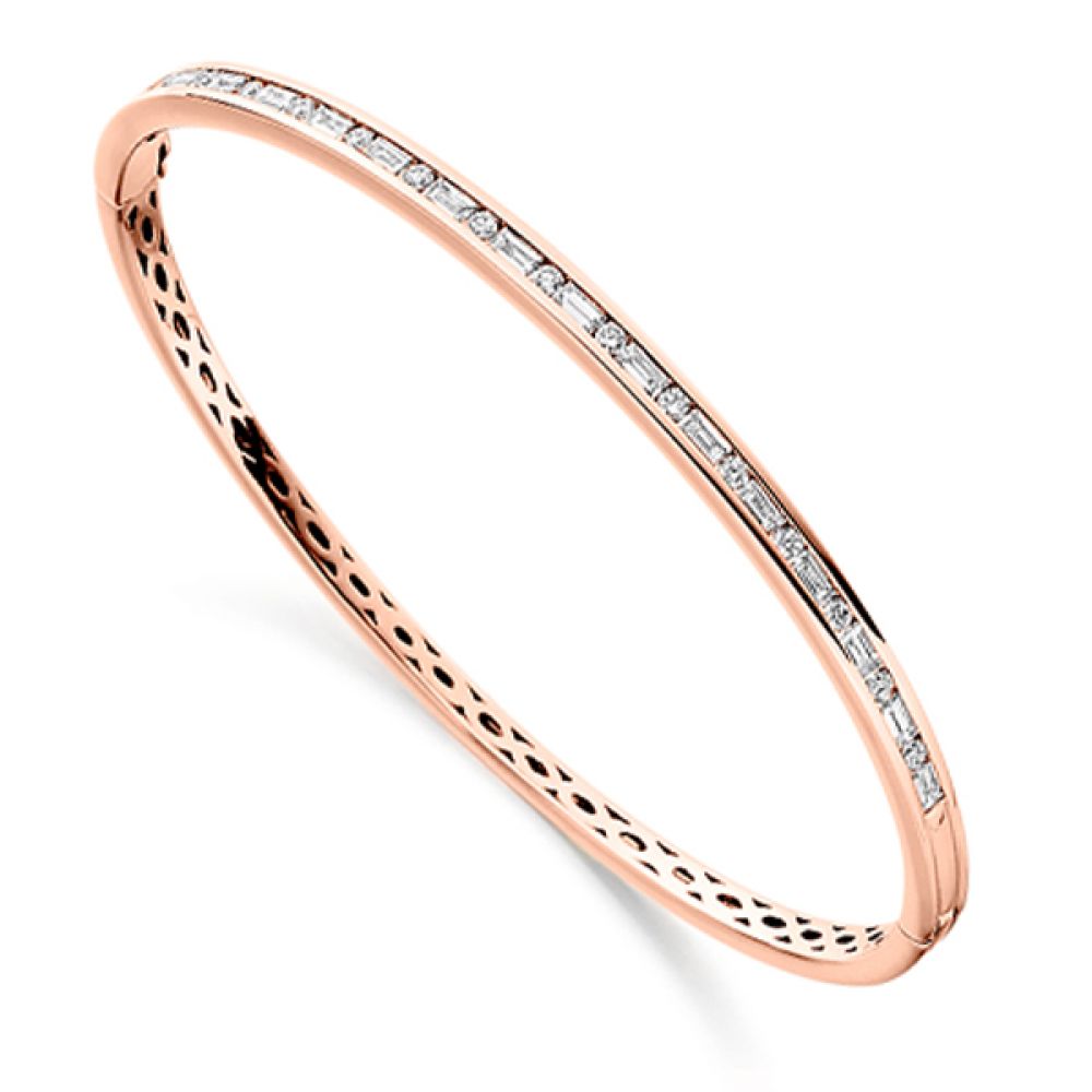 1.30ct Diamond Bangle - Rose Gold