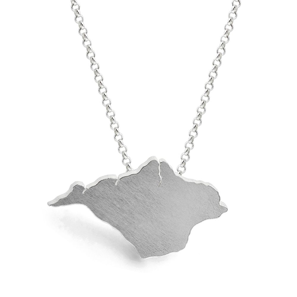 Isle of Wight Shaped Necklace