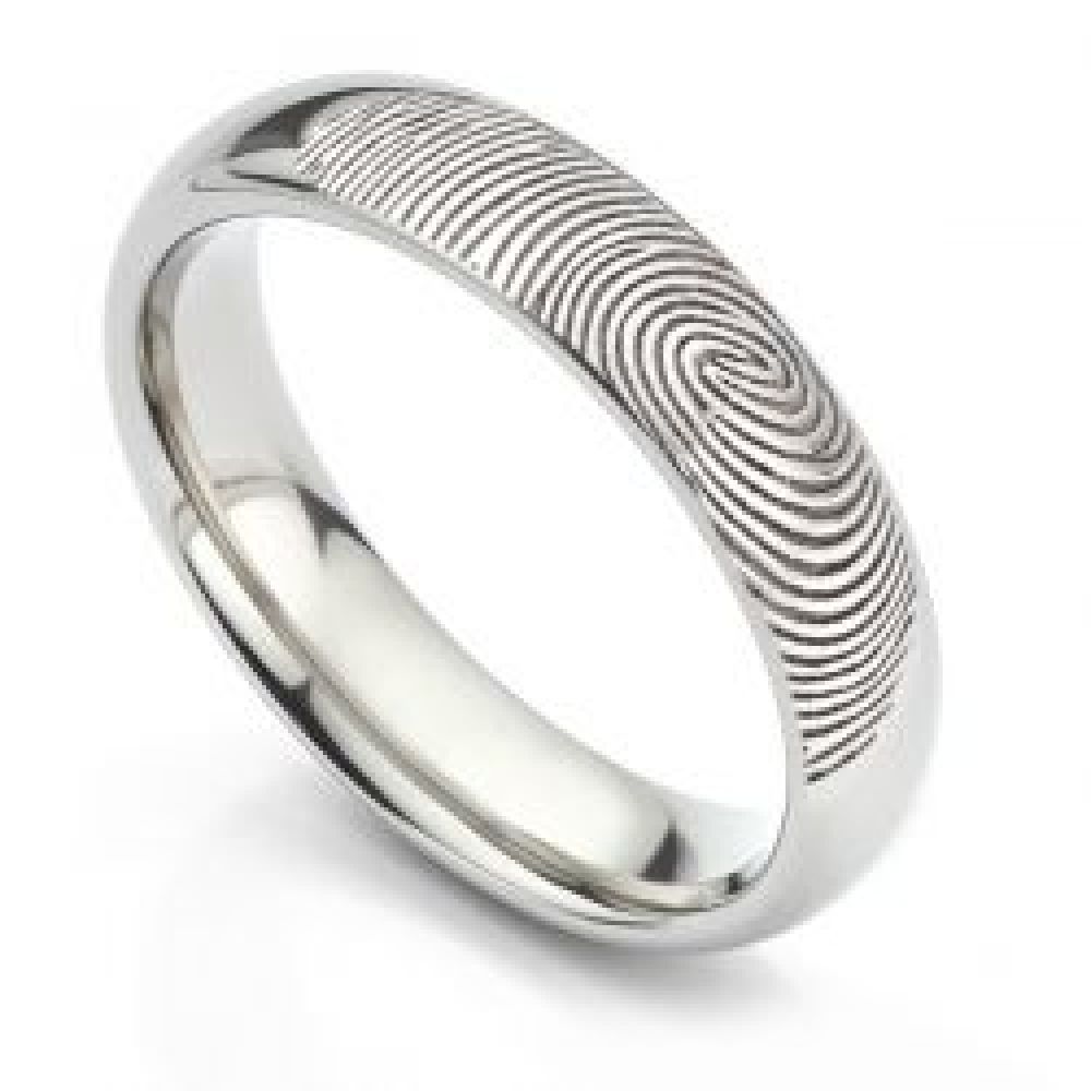 Titanium Fingerprint Ring