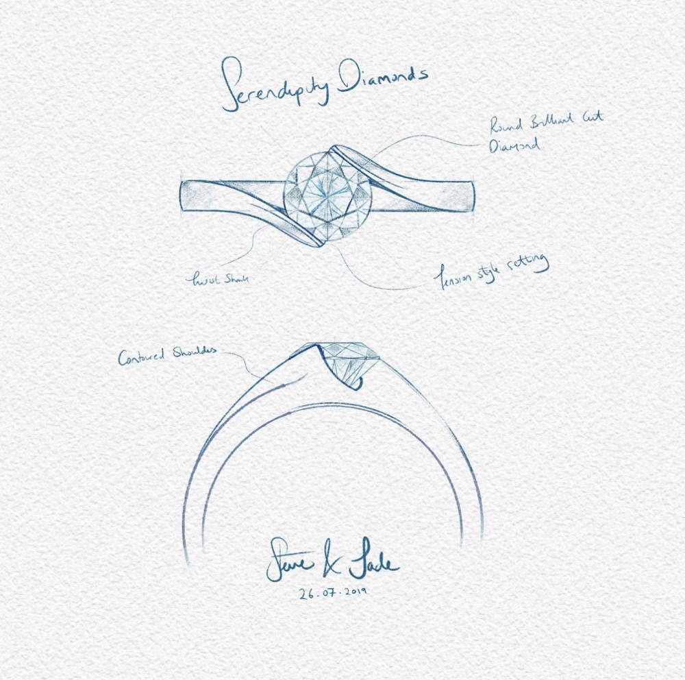 Engagement Ring Sketch Engagement Ring Sketch
