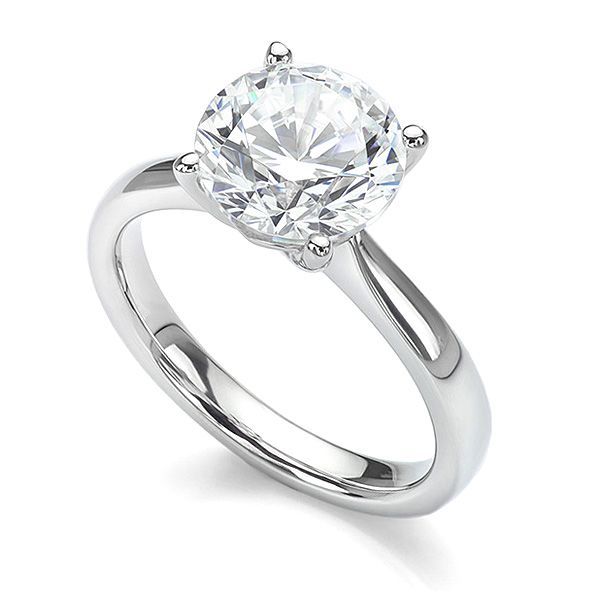 Lila Moissanite Solitaire Ring Main Image