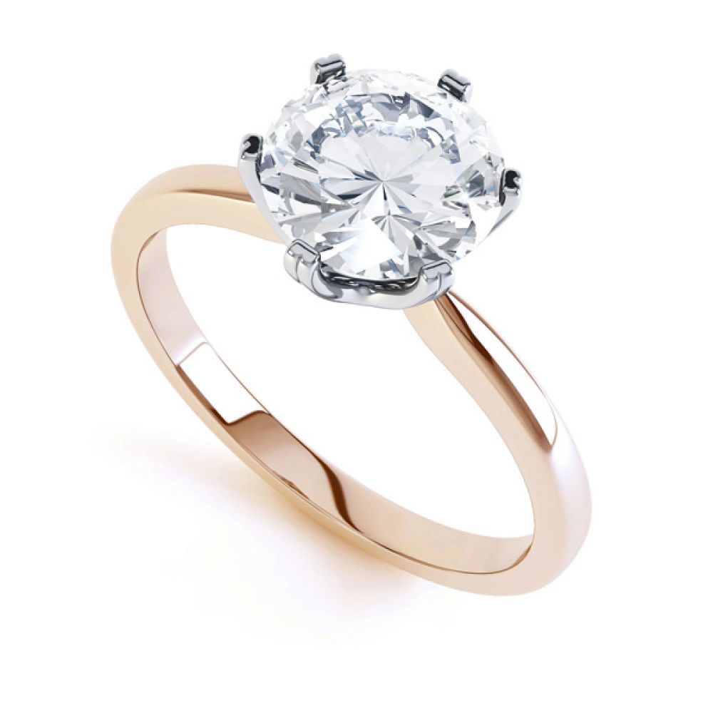 Tiffanie Moissanite Rose Gold solitaire engagement ring