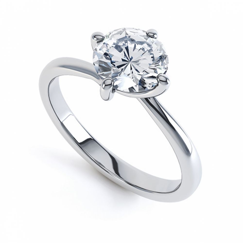 Twist Moissanite Solitaire Ring