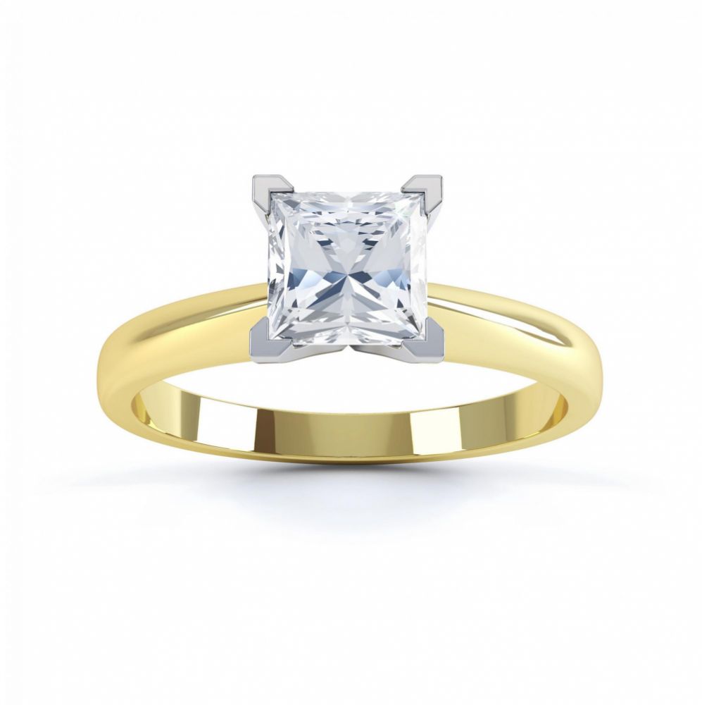 Aurora Moissanite Yellow Gold solitaire engagement ring Aurora Moissanite Yellow Gold solitaire engagement ring