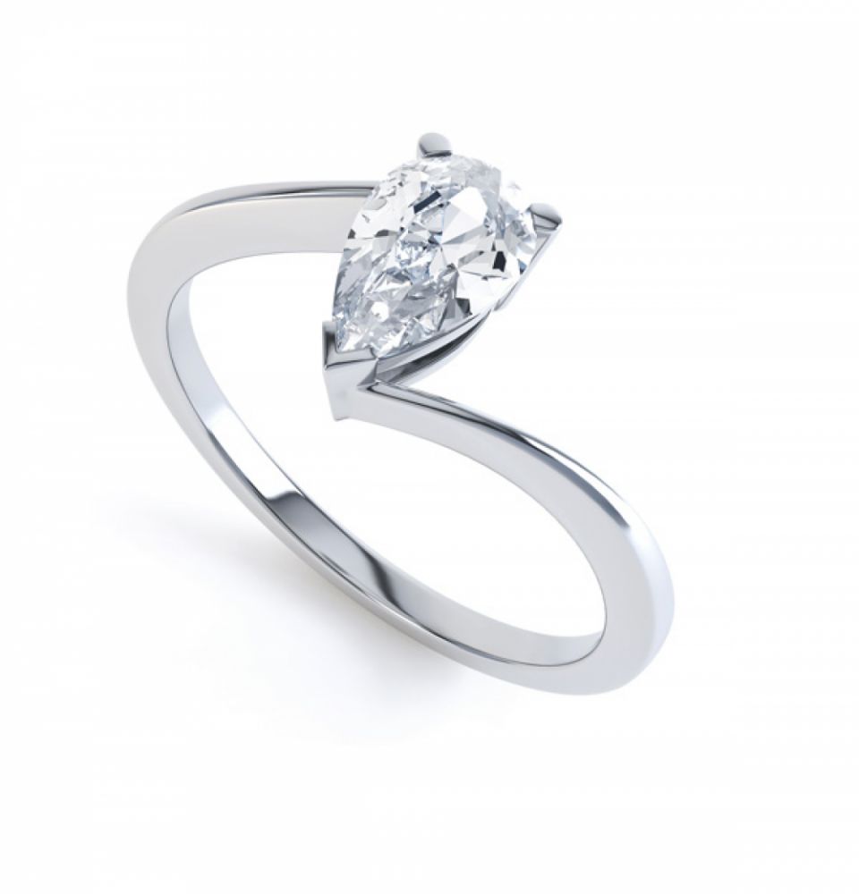 Piris Platinum Twist Engagement Ring