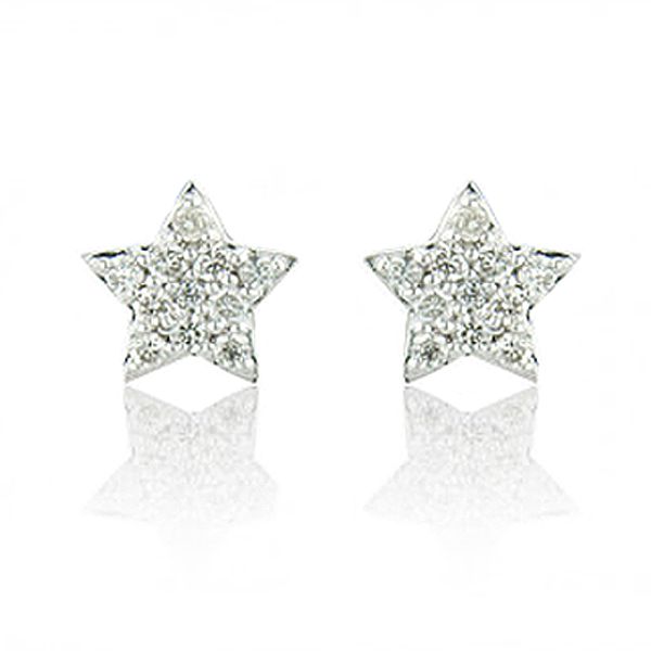 Pavé Diamond Star Earrings Main Image