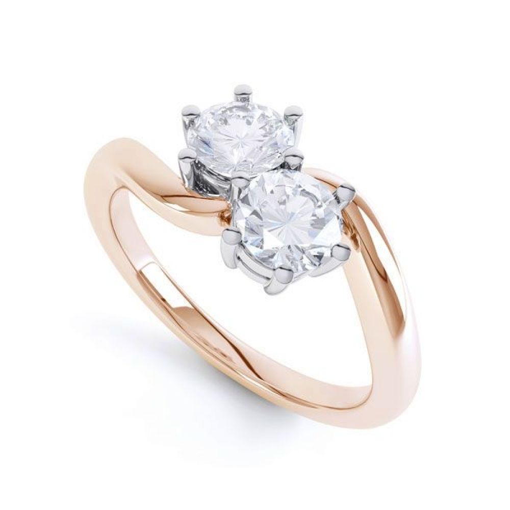 Freya Moissanite Ring -Rose Gold