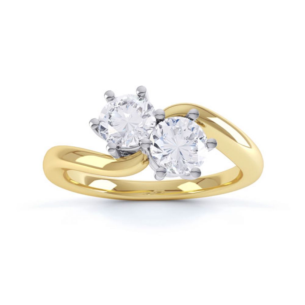 Freya Moissanite Ring -Yellow Gold Freya Moissanite Ring -Yellow Gold