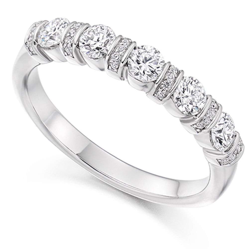 Bar Set Diamond Eternity Ring