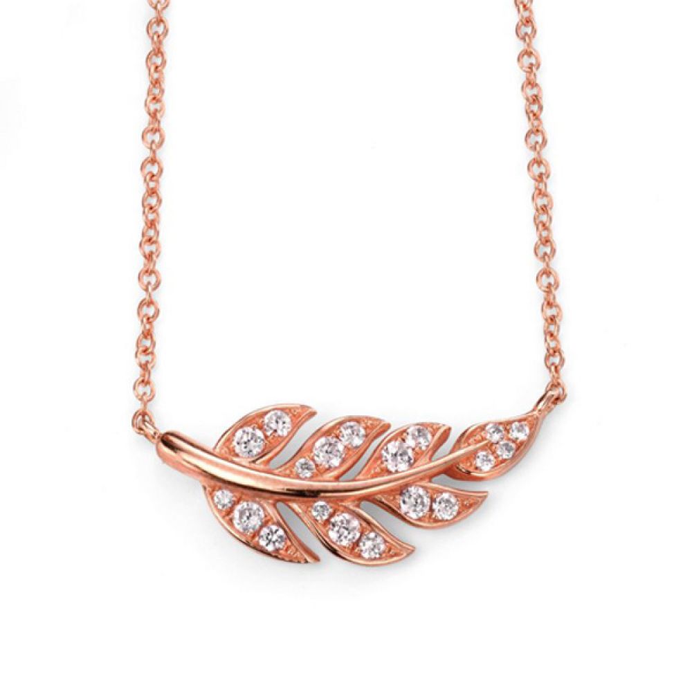 Rose Gold Plated Leaf Pendant