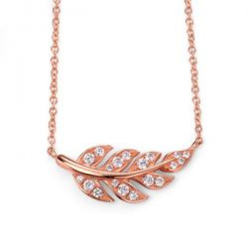 Elm - Rose Gold Plated Leaf Pendant