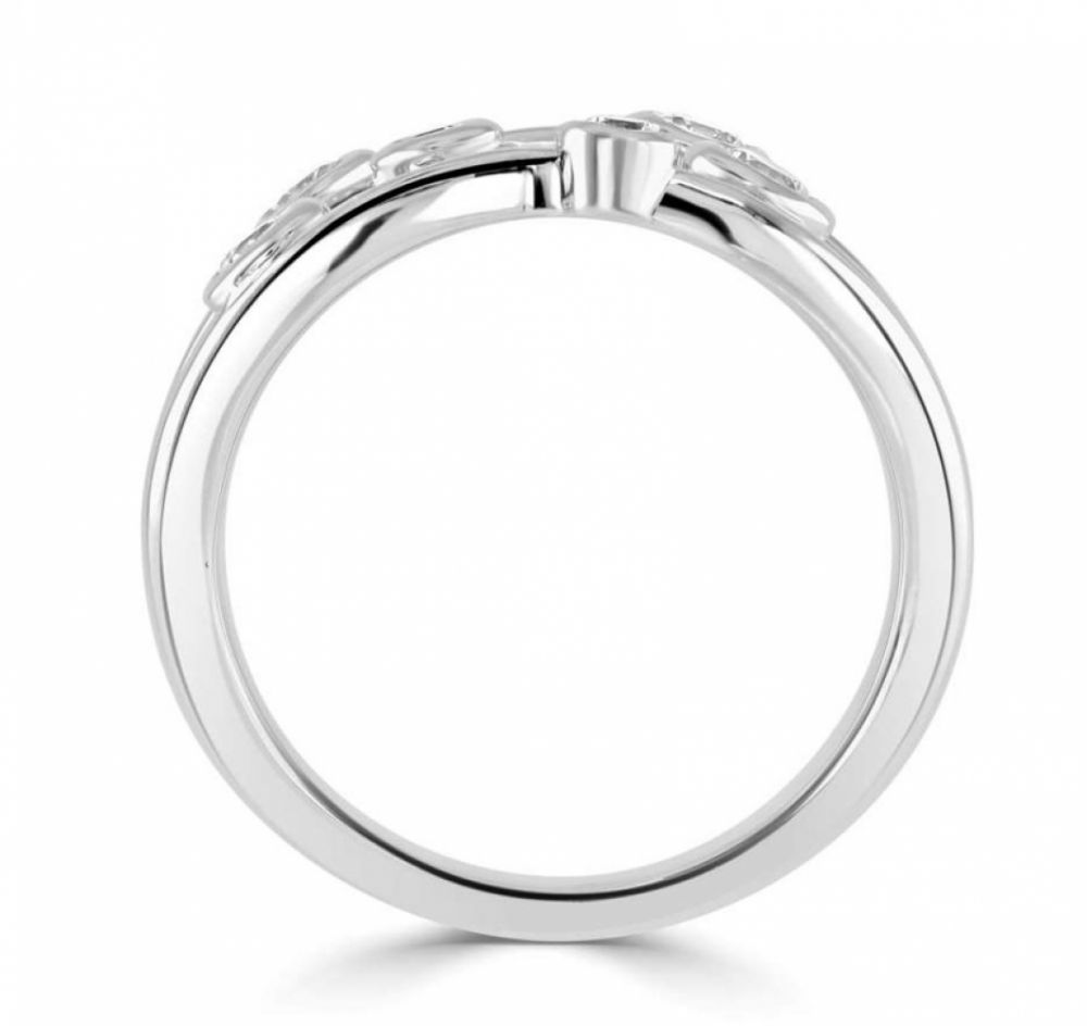 Six Stone Diamond Anniversary Ring - Side - Platinum