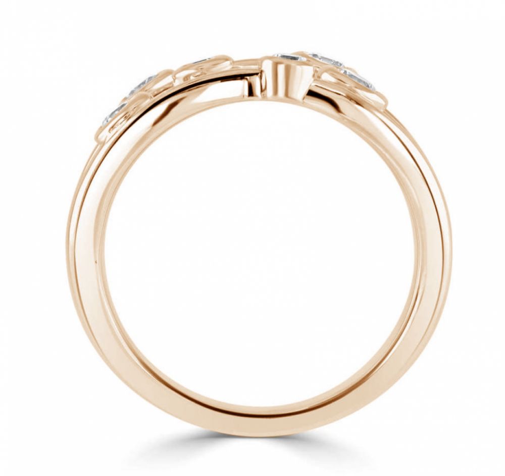 Six Stone Diamond Anniversary Ring - Side - Rose Gold