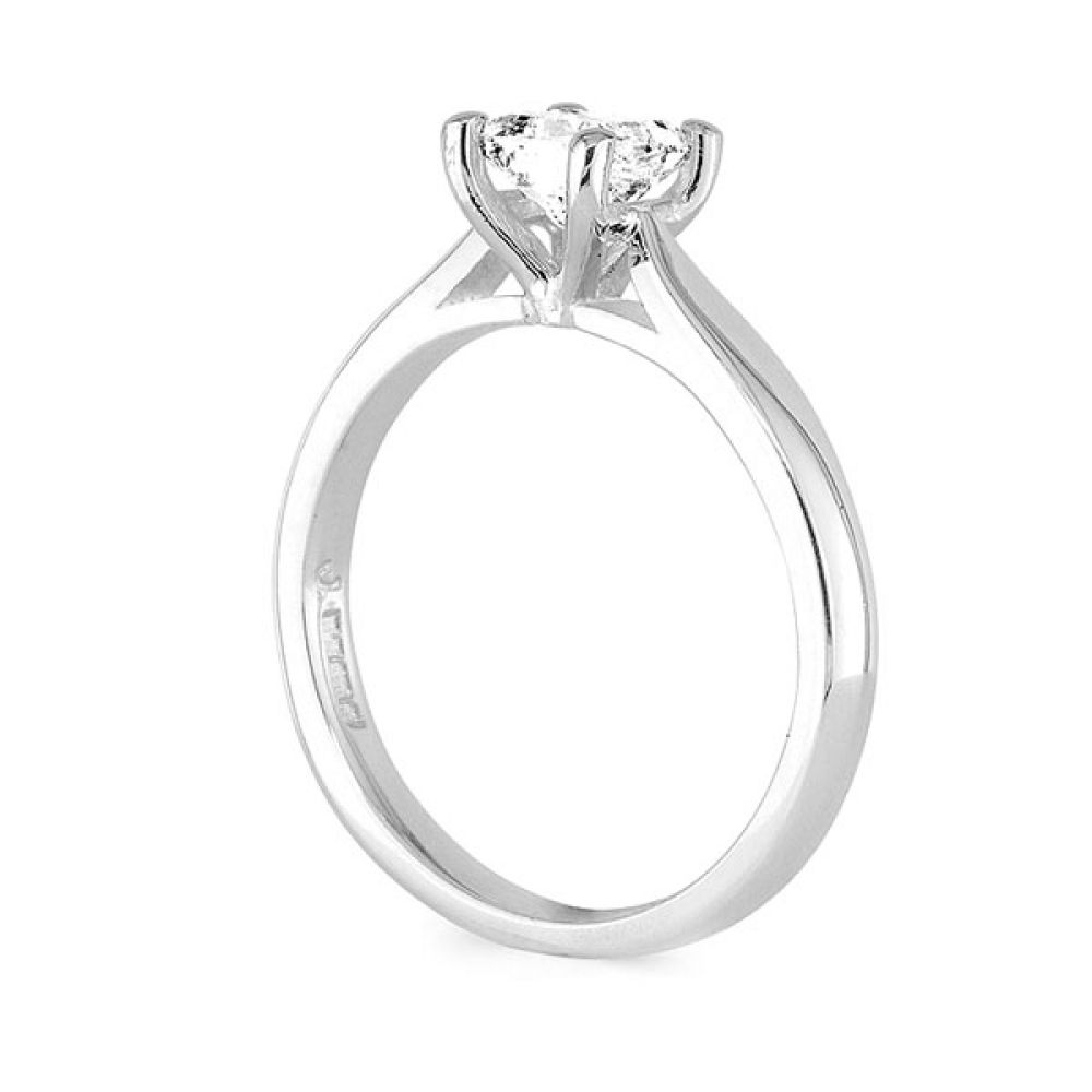 Cushion Cut Diamond Wedfit Engagement Ring - Platinum