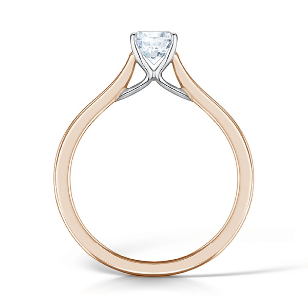 Open 4 Claw Princess Cut Solitaire Engagement Ring - White Gold Open 4 Claw Princess Cut Solitaire Engagement Ring - White Gold